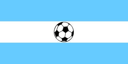 [Argentine football fans flag]