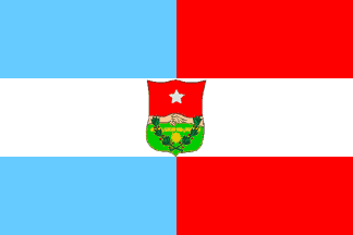 [Flag of Entre Ríos, 1833, w/ arms]