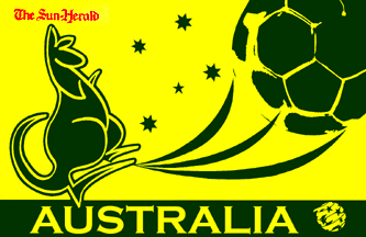 [Official Socceroos flag as distributed by the Sun Herald]