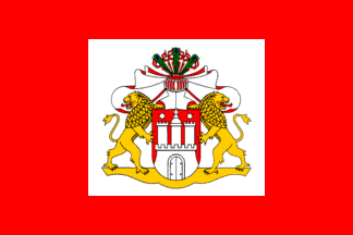 [State Flag since 1897 (Hamburg, Germany)]