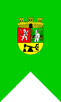 [City of Lauchhammer, hanging flag (Oberspreewald-Lausitz County, Brandenburg, Germany)]