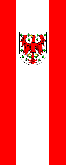 [City of Templin, hanging flag (Uckermark County, Brandenburg, Germany)]