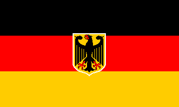 [State flag with coat-of-arms instead of 'federal shield', unofficial variant (Germany)]