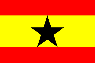 [Spanish Flag with black star (Spain)]