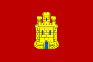 [Flag of Castile with a crimson field (Castile, Spain)]