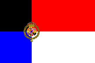 [La Mancha flag proposal used in 1919, uneven quarters and 2:3 ratio (Castile-La Mancha, Spain)]