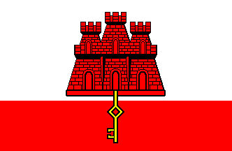 [Flag variant with slant walls, actual flag (Gibraltar)]