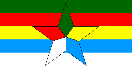 [Flag with five-coloured star, probably non-existant (Israel)]