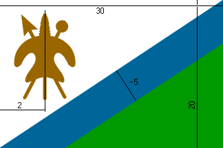 [Lesotho - flag construction sheet]
