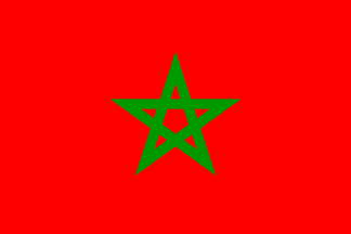 Morocco flag w/ big star