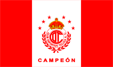 [Club Deportivo Toluca '2000 champions' flag]