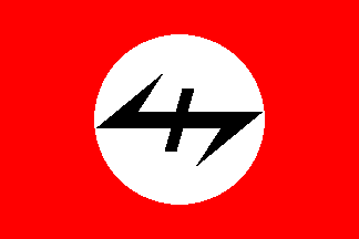 [Werewolf symbol neonazi flag]