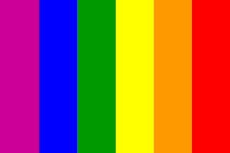 Vertical rainbow flag