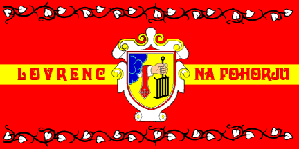 [Flag of the city of Lovrenc na P.]