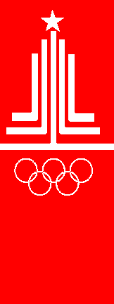 Olympic games 1980 flag