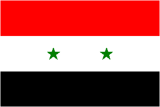 [Syrian flag variant, stars 1/5th stripe]