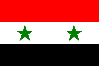 [Syrian flag variant, stars overspaced]