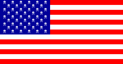 [U.S. variation - 50 skulls and bones flag]