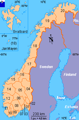 [Clickable map of Norway]